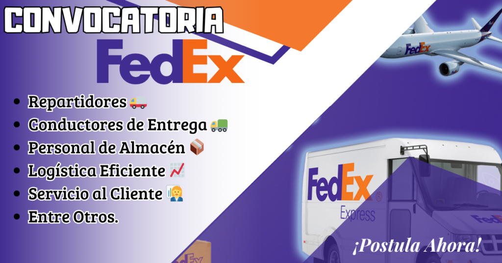 FedEx Únete a Nuestro Equipo! 📦